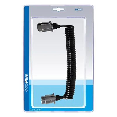 Immagine prodotto di Cavo a spirale 4,5 M con 2x connettori metallici a 7 pin in blister