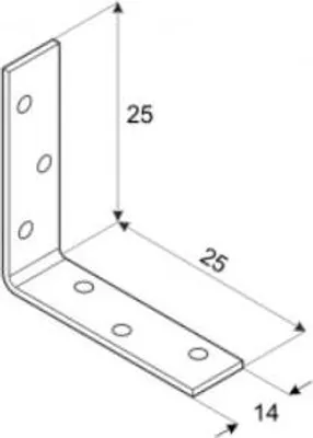 Produktbild von 50x Stuhlwinkel 25x25x14mm verzinkt Winkelverbinder Möbelwinkel