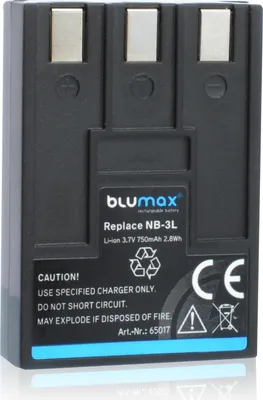 Produktbild von Blumax Akku passend für Canon NB-3LH NB-3L IXUS, IXY  PowerShot  750 mAh (3,7V)