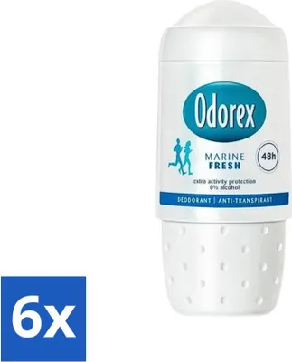 Obrázok produktu pre Odorex - Dezodorant Roller - Marine Fresh - Povzbudzujúca vôňa - 50 ml - Hodnotné balenie - 6 kusov