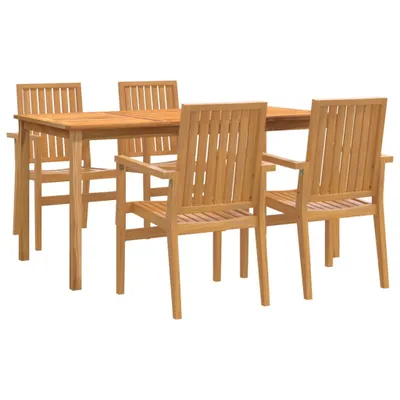 Immagine prodotto di vidaXL Set da pranzo da giardino in teak massiccio da 5 pezzi