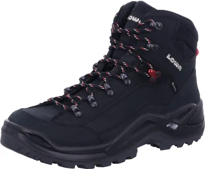 Produktbild von LOWA Renegade GTX Herren Wanderstiefel schwarz rot Nubukleder - Größe: UK 7,5