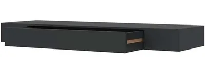 Produktbild von Allgemeines Schwimmregal mit Schublade, Schublade, Wandteller, Paddleboard, Wandregal, Schwimmregal mit Laden für Schlafzimmer/Wohnzimmer/Büro, schwarz, 48x25x8 Cm (80x25x8 cm)