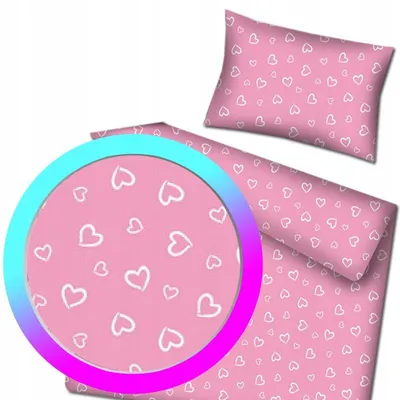 Produktbild von Designpremium Bettwäsche Rosa Herzen 90x120 cm