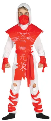 Produktbild von Böser Ninja in Rot für Kinder Gr. 98 - 146, Größe:128/134