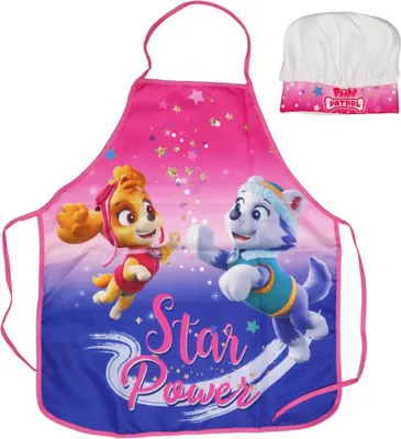 Produktbild von Paw Patrol Skye Everest Kinder Kochschürze Backschürze mit Mütze 3-6 Jahre