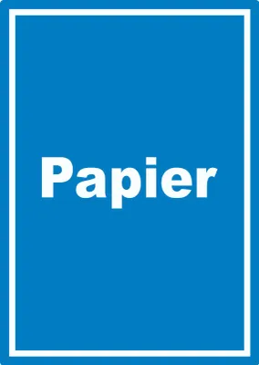 Produktbild von Papier Mülltrennung Aufkleber mit Text A0 (841x1189mm)