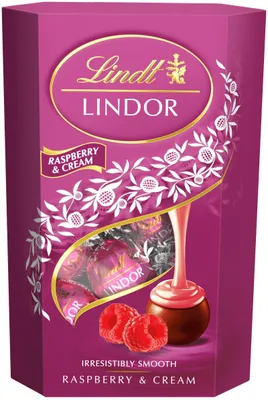 Obrázok produktu pre LINDOR pralinky malina a smotana 200g