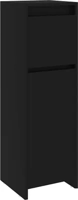 A black cabinet shown from a three-quarter angle.