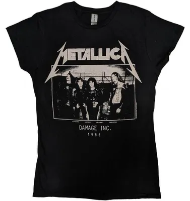 Zdjęcie produktu dla Metallica Masters of Puppets Photo Damage Inc Tour Black S Damskie Koszulka