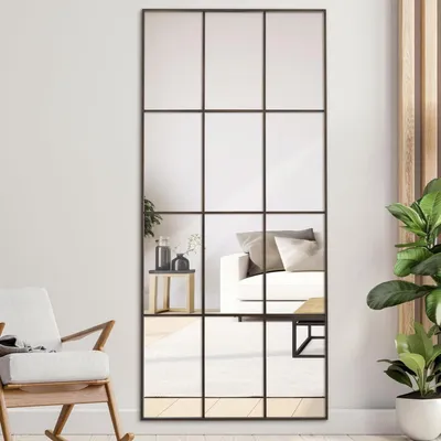 Immagine prodotto di Specchio da parete, 60 x 165 cm, a figura intera, rettangolare, con cornice in bronzo e alluminio