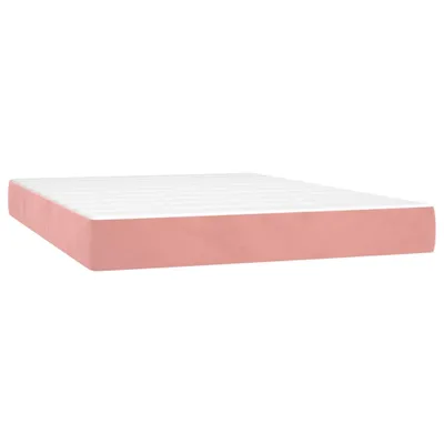 Image de vidaXL Matelas à ressorts ensachés rose 140x200x20 cm velours