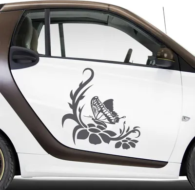 Produktbild von Aufkleber - Autoaufkleber-Set Rankelement Julia, 2 Stk. je 40cm x 41cm dunkelgrau - Tuning Carystyling Heckscheibe Auto