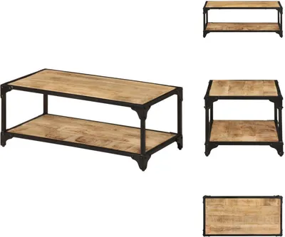 Obrázok produktu pre vidaXL Konferenčný stolík 90x45x35 cm Hrubé masívne mangové drevo - Konferenčné stolíky