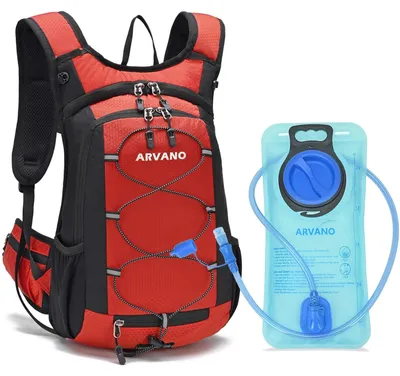 Obrázek produktu pro Turistický batoh cyklistický batoh hydratační batoh - 15 litrů - S vodním vakem 2 l - Izolovaná přihrádka - Černý