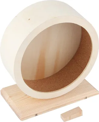 Productafbeelding van Houten houder, stille looprad voor huisdieren, trainingsspeelgoed voor hamsters, cavia's, egels, chinchilla's