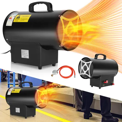 Immagine prodotto di Ventilatore a gas Ikodm da 10 kW, adatto per ambienti fino a 150 m², riscaldatore a gas per garage, magazzini e cantieri