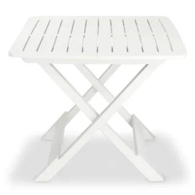 Immagine prodotto di set bistrot 3 pezzi pieghevole in plastica bianco