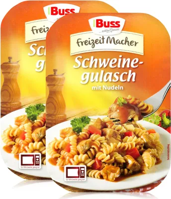 Produktbild von Buss Freizeitmacher Schweinegulasch mit Nudeln 300g - Fertiggericht (2er Pack)