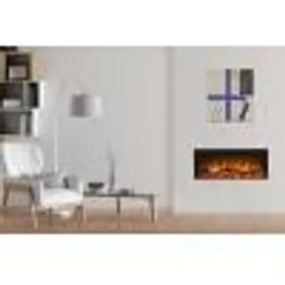 Produktbild von Acantha Aspire 75 elektrischer Einbaukamin 79,2 × 49 × 23,5 cm, 3D LED Flamme, 1–2 kW Heizung, Fernbedienung