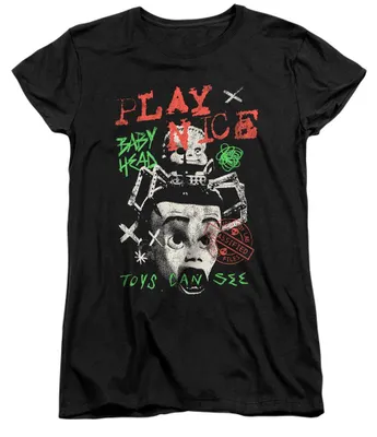 Immagine prodotto di Maglietta da donna "Toy Story" con scritta "I giocattoli possono vedere", modello TV35161 (taglia XL), colore nero