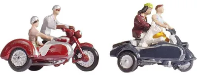 Motorradfahrer Landschaftsmodellierung H0 Kunststoff 1 St.