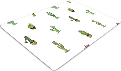 Produktbild von Stuhlunterlage Bürostuhlunterlage 120 cm x 90 cm Bodenmatte Bürostuhlunterlage - Kakteen