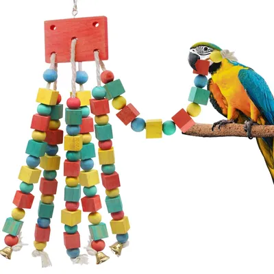 Produktbild von Holz Kau Spielzeug für Papageien