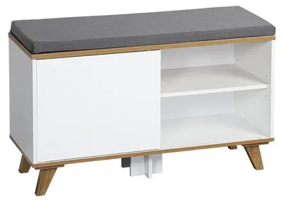 Produktbild von Schuhschrank mit Sitzkissen, weiß