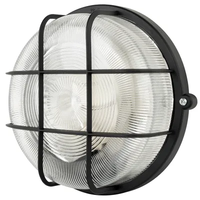 Produktbild von REV Feuchtraumleuchte LED - Feuchtraumlampe rund, IP44, 7W, 600lm, 3000K, ideal als Wand- oder Deckenlampe - Werkstattlampe, Kellerlampe, schwarz
