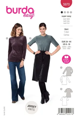 Produktbild von Schnittmuster Burda 5970 T-shirt 36 bis 46