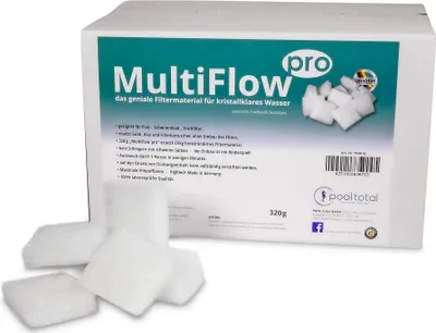 Produktbild von MultiFlow pro HighTech-Polymerfaserfilter 320g verklumpungsfrei, allergikerfreundlich ersetzt Sand-, Glas- und Kartuschenfilter