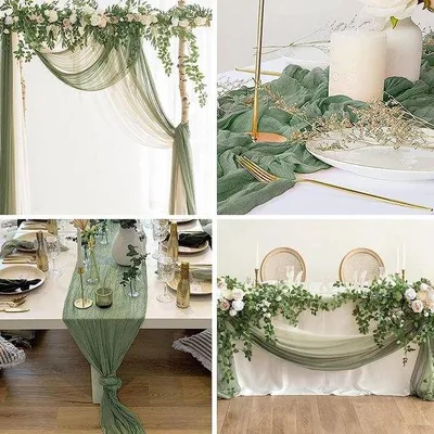 Immagine prodotto di Nastri di cotone leggero color verde, confezione da 2 pezzi, dimensioni 300 x 75 cm