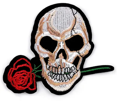 Produktbild von 1 Aufbügler Skull Totenkopf Patches Bügelbilder Aufnäher Applikation, Motivwahl