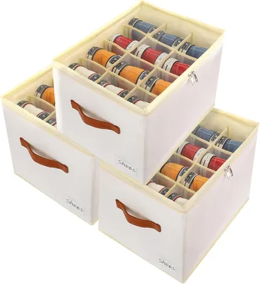 Zdjęcie produktu dla Szafka na buty Patinao, organizer na buty, szafka na buty, 3-częściowa, 36 przegródek, regał na buty do układania w stos, oszczędny organizer na buty do przechowywania obuwia