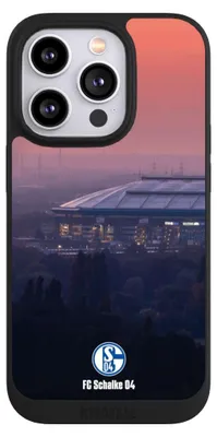 Produktbild von NIVOCASE Handyhülle für Apple iPhone 14 Pro  Hülle NIVOpure Case Schwarz FC Schalke 04 Offizielles Lizenzprodukt Stadion