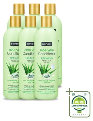 Image de 6 flacons de revitalisant Sence à l'aloe vera - Hydratant - 400 ml - Pack économique - 6 pièces
