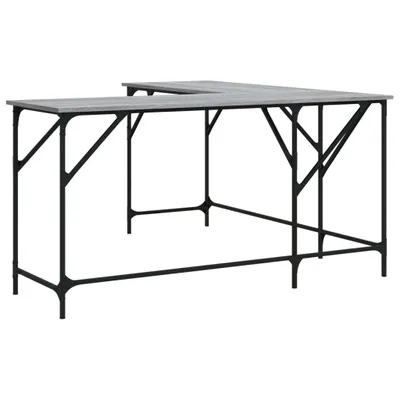 Image de Bureau sonoma gris 149x149x75 cm bois d'ingénierie