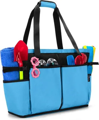 Produktbild von Große Strandtasche, extra große Strandtasche für Ausflüge am Strand (Patent angemeldet), blau