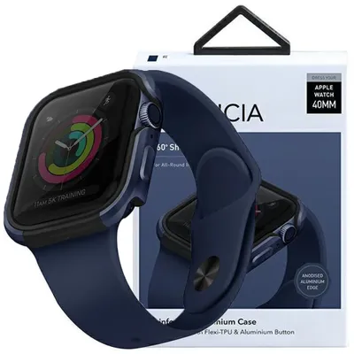 Zdjęcie produktu dla Uniq Etui Valencia Apple Watch Series 4/5/6/Se 40Mm. Niebieski/Atlantic Blue