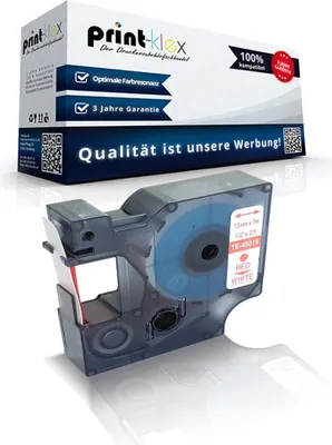 Produktbild von 5x Kompatible Schriftbänder für Dymo D1 45014 Labelwriter 400 Duo Dymo 1000 1000Plus 2000 3500 5500 Labelmaker4500 Pocket S0720540 12mm Bechriftungs Etiketten Cyan Weiss - Color Pro Serie