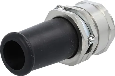 Immagine prodotto di 52106540 Raccordo a vite LAPP con protezione antipiega M32x1,5 ZBKM-32/1 raccordo intermedio esagonale ottone (CuZn) nichelato