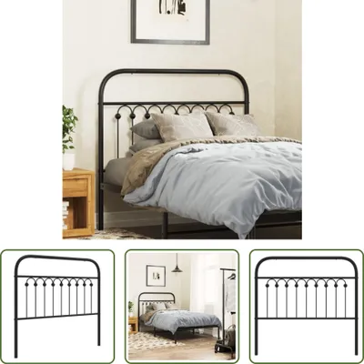Produktbild von The Living Store Kopfteil Metall Schwarz 100 cm