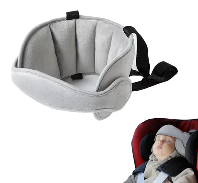 Imagen del producto de Reposacabezas ajustable para asiento de coche, 45x15 cm, transpirable, lavable, para niños