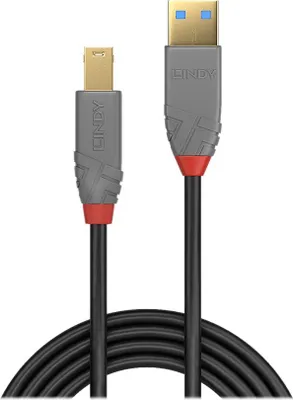 Produktbild von LINDY USB 3.2 Kabel Typ A/B Anthra Line M/M 5m