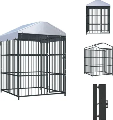 Obrázok produktu pre vidaXL Vonkajšia búda pre psov so strechou 150 x 150 x 200 cm - Búdy a výbehy pre psov