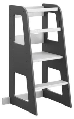 Produktbild von MEBLE WRÓBEL Lernturm ab 1 Jahr für Kinder Montessori Learning Tower - 3 Stufen Höhenverstellbar Tritthocker mit Kippschutz - Küchenhelfer für Kleinkinder - Sicher & Stabil - bis 50 kg