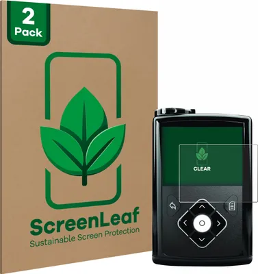 Produktbild von 2x ScreenLeaf Schutzfolie für Medtronic Minimed 780G/ 770G/ 670G/ 640G/ 630G nachhaltiger Displayschutz Display Schutz Folie Klar Transparent