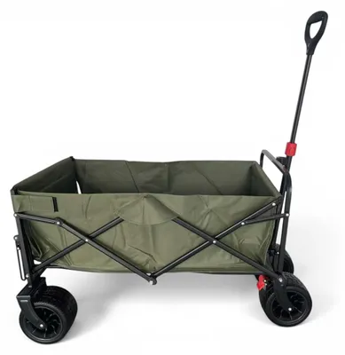 Obrázek produktu pro Zahradní vozík Fornorth 115 x 61 x 105 cm, nosnost 100 kg, olivová barva