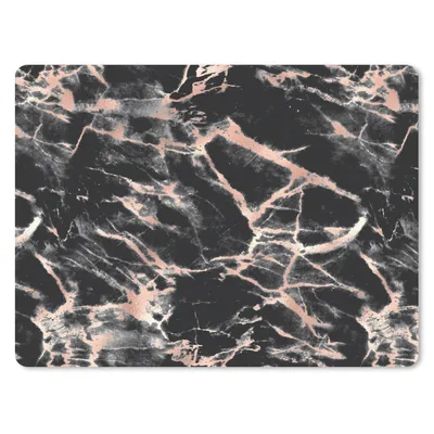 Produktbild von MuchoWow® Mauspad Mousepad Roségold - Marmor - Muster - Schwarz 40x30 cm - Mousepads - Maus Mat - Pad - Mausunterlage - Anti Rutsch